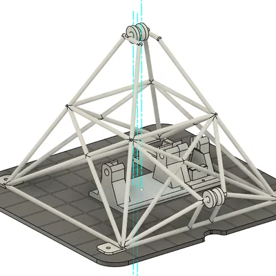 Mô hình tháp giếng mỏ có động cơ (Motorized Mine headframe)
