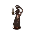 Giá Cắm Nến Hình Người Phụ Nữ Low-Poly (Màu Vàng Hồng) - Thumbnail 2