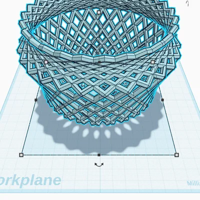 Mẫu tô đựng đồ dạng lưới hình học in 3D trang trí đẹp mắt