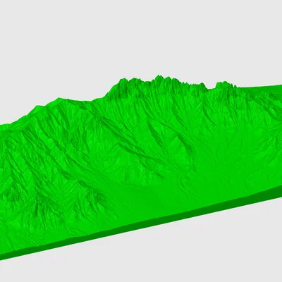 Mô hình địa hình núi 3D chân thực từ dữ liệu USGS - 24 inch