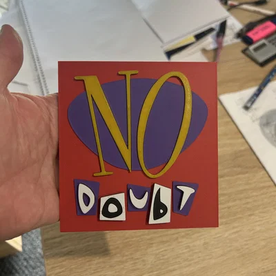 Logo ban nhạc No Doubt - phiên bản 3D