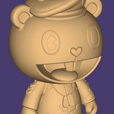 Mô hình 3D Flippy: Thiết kế nhân vật hoạt hình độc đáo