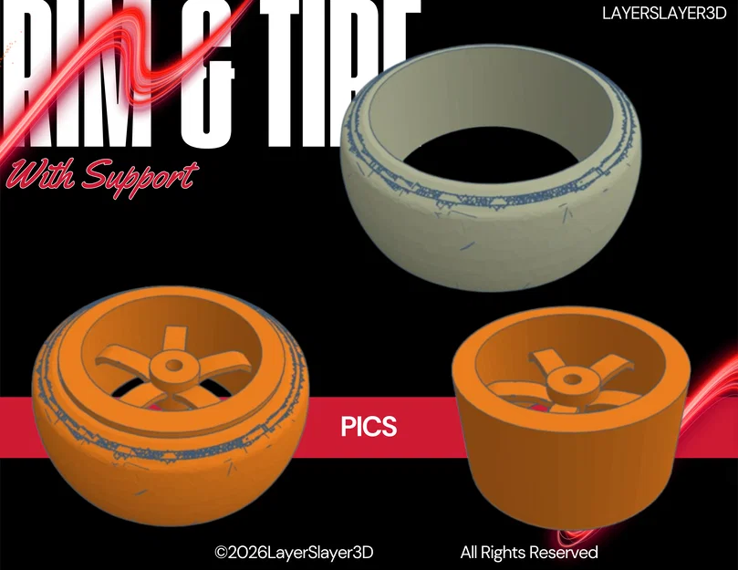 Bộ mâm BBS và lốp xe 3D tùy chỉnh cho xe LDRC Drift - Image 2