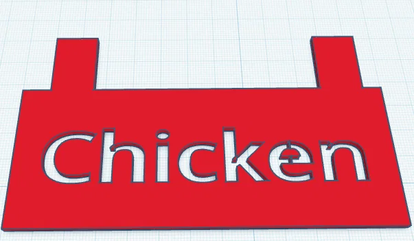 Khuôn Stencil chữ 'Chicken' đánh dấu thùng đựng thức ăn gia cầm - Image 1