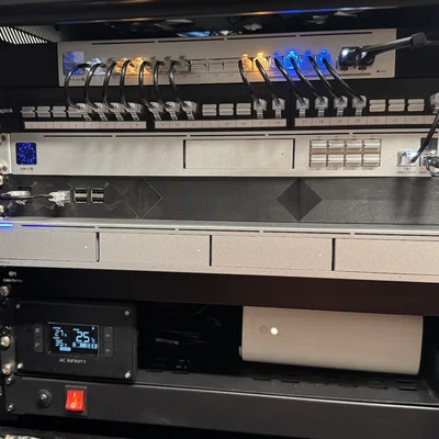 Khay Gắn Rack 1U Cho Raspberry PI Và Keystone Tự In 3D