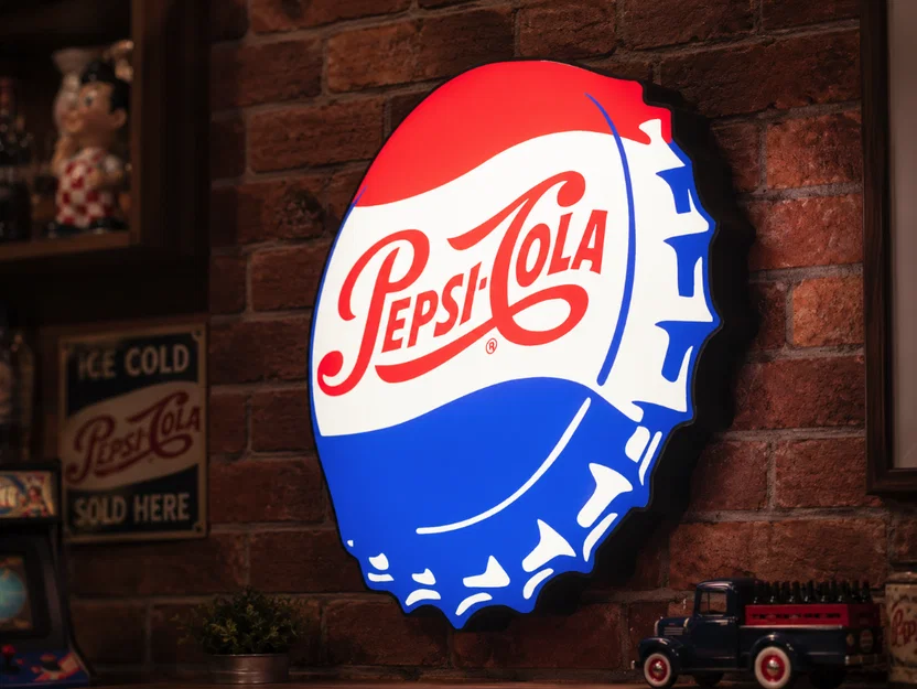 Hộp Đèn LED Pepsi Cola | Mẫu 3D Nhiều Màu Định Dạng 3MF - Image 1