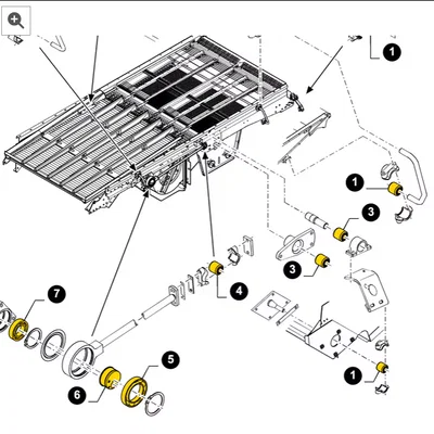 Bạc đạn cao su 80338222 338222 cho máy gặt New Holland và Case