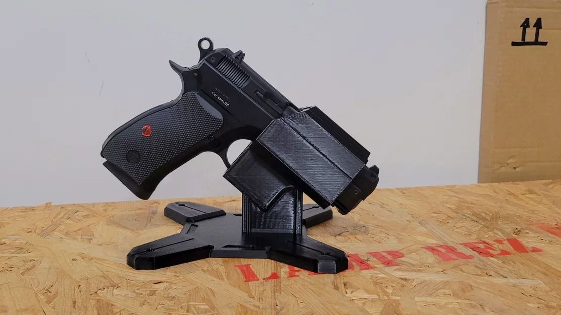 Giá đỡ 3D trưng bày súng airsoft CZ 75 chắc chắn, thẩm mỹ - Image 1