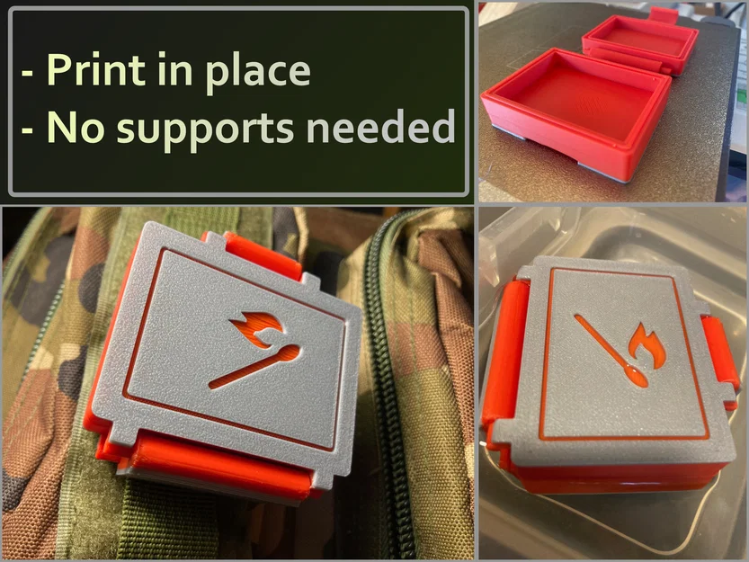 Hộp đựng diêm chống nước - In print-in-place, không cần support - Image 2