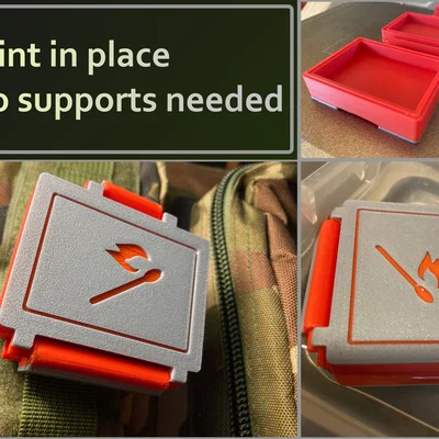 Hộp đựng diêm chống nước - In print-in-place, không cần support