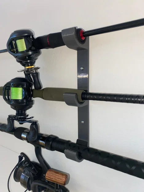 Giá treo tường 3 cần câu siêu bền - Mẫu in 3D hữu ích cho dân câu - Image 1
