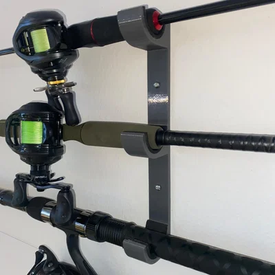 Giá treo tường 3 cần câu siêu bền - Mẫu in 3D hữu ích cho dân câu