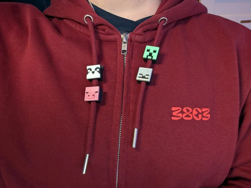 Hạt Trang Trí Dây Hoodie Hình Quái Vật Minecraft - Image 2