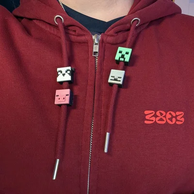Hạt Trang Trí Dây Hoodie Hình Quái Vật Minecraft