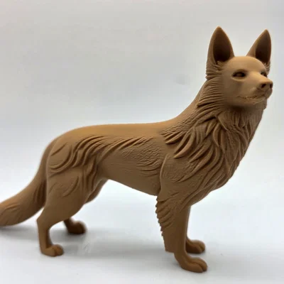 Tượng chú chó Australian Kelpie đang đứng