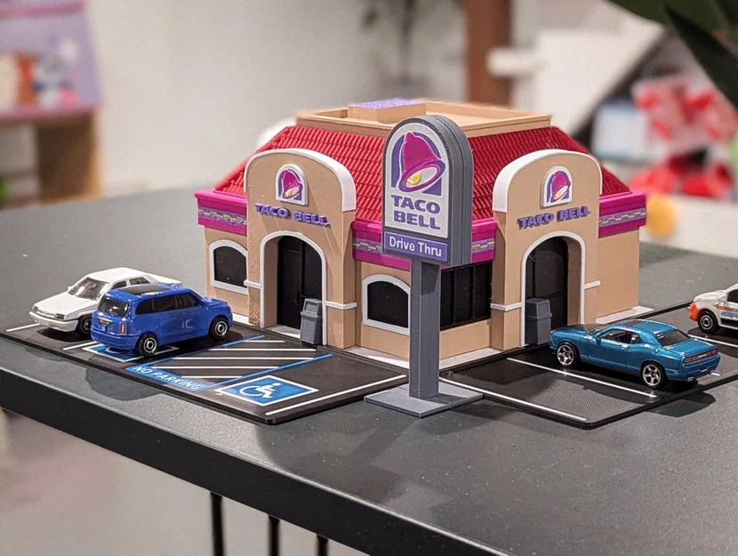 Bộ mô hình nhà hàng Taco Bell phong cách Retro - Tỉ lệ 1:64 cho mô hình Diorama - Image 3