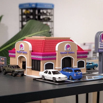 Bộ mô hình nhà hàng Taco Bell phong cách Retro - Tỉ lệ 1:64 cho mô hình Diorama