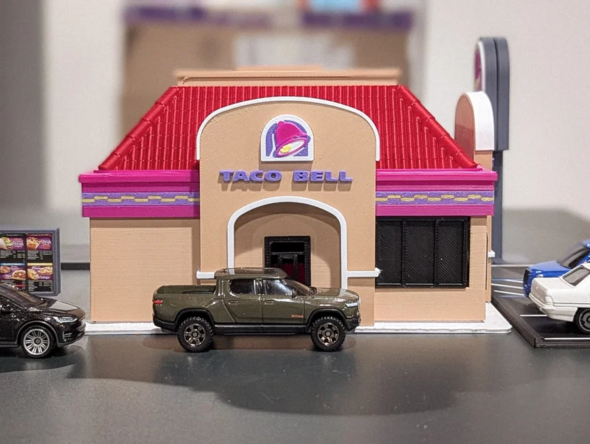 Bộ mô hình nhà hàng Taco Bell phong cách Retro - Tỉ lệ 1:64 cho mô hình Diorama - Image 5