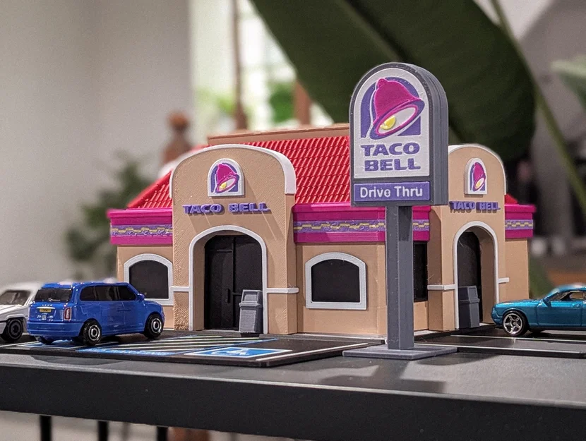 Bộ mô hình nhà hàng Taco Bell phong cách Retro - Tỉ lệ 1:64 cho mô hình Diorama - Image 6