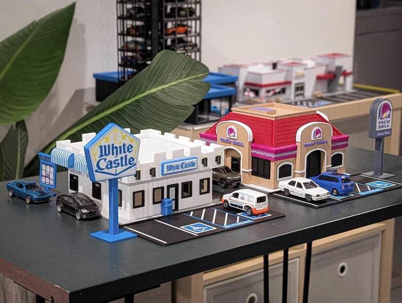 Bộ mô hình nhà hàng Taco Bell phong cách Retro - Tỉ lệ 1:64 cho mô hình Diorama - Image 8