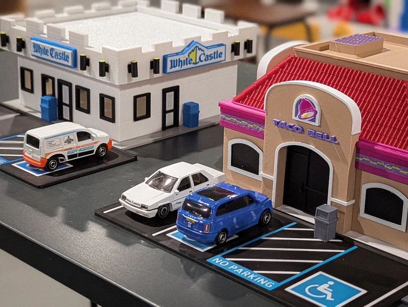 Bộ mô hình nhà hàng Taco Bell phong cách Retro - Tỉ lệ 1:64 cho mô hình Diorama - Image 9