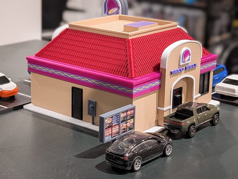 Bộ mô hình nhà hàng Taco Bell phong cách Retro - Tỉ lệ 1:64 cho mô hình Diorama - Image 10