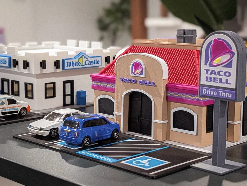 Bộ mô hình nhà hàng Taco Bell phong cách Retro - Tỉ lệ 1:64 cho mô hình Diorama - Image 11
