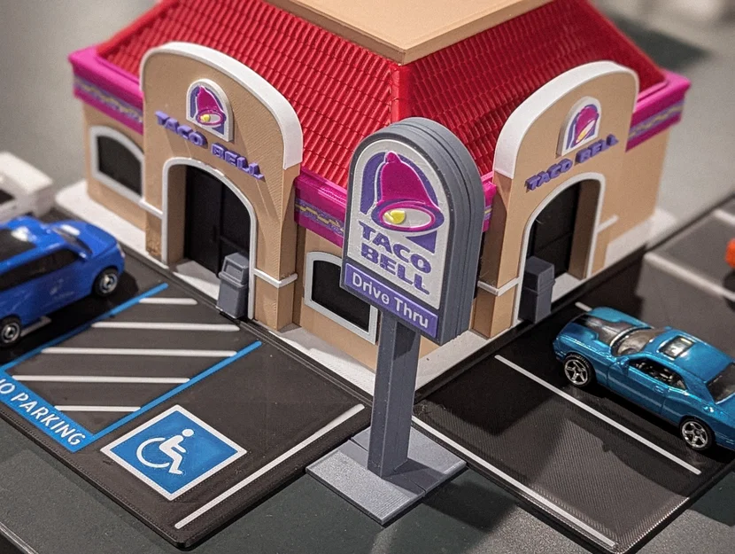 Bộ mô hình nhà hàng Taco Bell phong cách Retro - Tỉ lệ 1:64 cho mô hình Diorama - Image 12