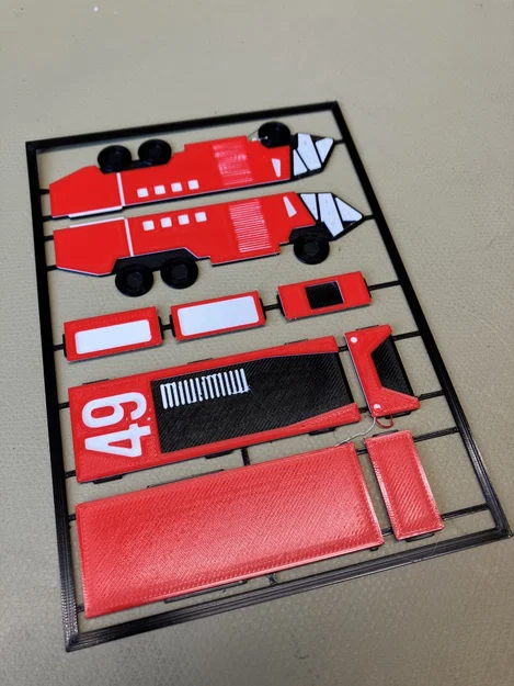 Mô hình lắp ráp Kit Card xe cứu hỏa Rosenbauer Panther 6x6 - Image 1