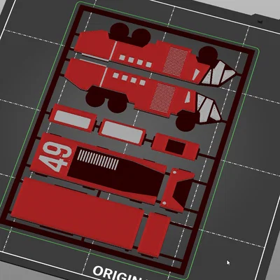 Mô hình lắp ráp Kit Card xe cứu hỏa Rosenbauer Panther 6x6