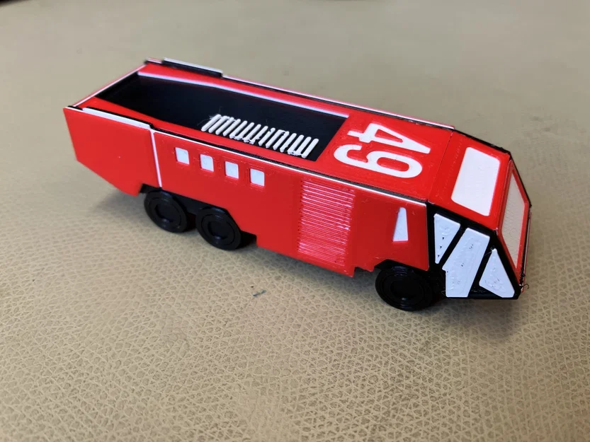 Mô hình lắp ráp Kit Card xe cứu hỏa Rosenbauer Panther 6x6 - Image 6