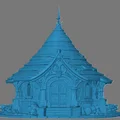 Nhà tranh kiểu tiên tộc (Elven Hutt), mô hình trang trí thị trấn - Thumbnail 2