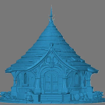 Nhà tranh kiểu tiên tộc (Elven Hutt), mô hình trang trí thị trấn