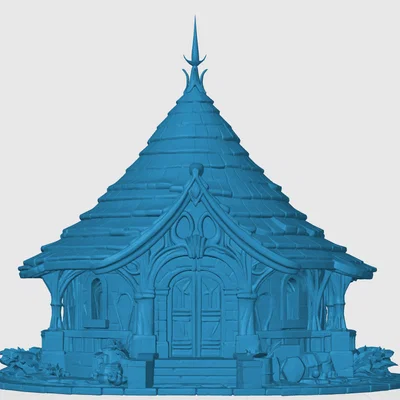 Nhà tranh kiểu tiên tộc (Elven Hutt), mô hình trang trí thị trấn