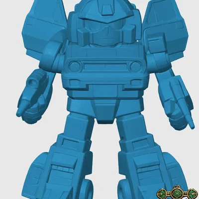 Mô hình Skids Transformers phong cách Chibi để bàn độc đáo