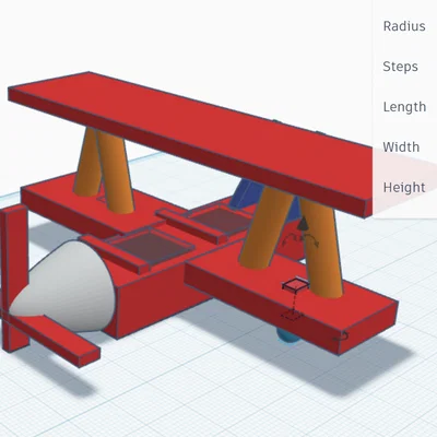 Mô hình máy bay đồ chơi 3D - Dự án thiết kế đơn giản cho người mới