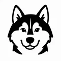Móc khóa hình chú chó Husky xinh xắn - In 3D dễ dàng - Thumbnail 2