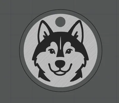 Móc khóa hình chú chó Husky xinh xắn - In 3D dễ dàng - Image 3