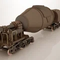 Mô hình 3D toa tàu chở kim loại nóng (Torpedo Car) tỉ lệ HO - Thumbnail 3