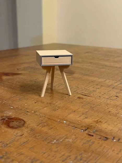 Bàn phụ 1/12 Triside - Mô hình nội thất mini cho nhà búp bê và diorama - Image 1
