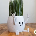Chậu Cây Happy Sitting Pot Horns Hand - Thumbnail 1