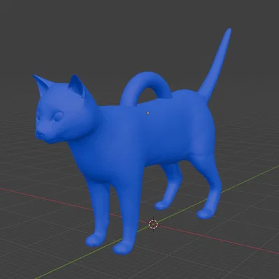 Mô hình mèo cầm tay dễ thương (Tragbare Katze) - File in 3D