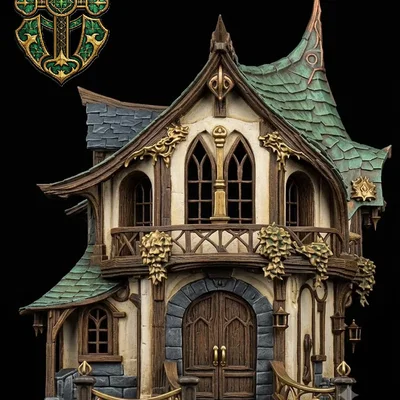 Tửu quán Elven - Mô hình kiến trúc cho thị trấn