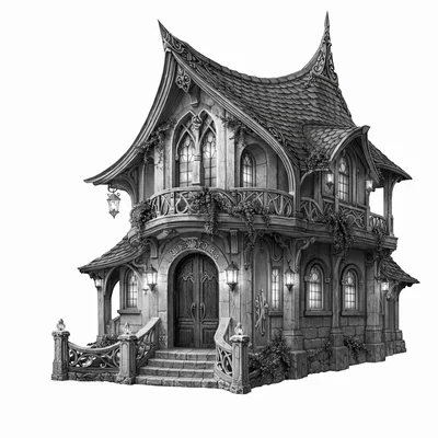 Tửu quán Elven - Mô hình kiến trúc cho thị trấn