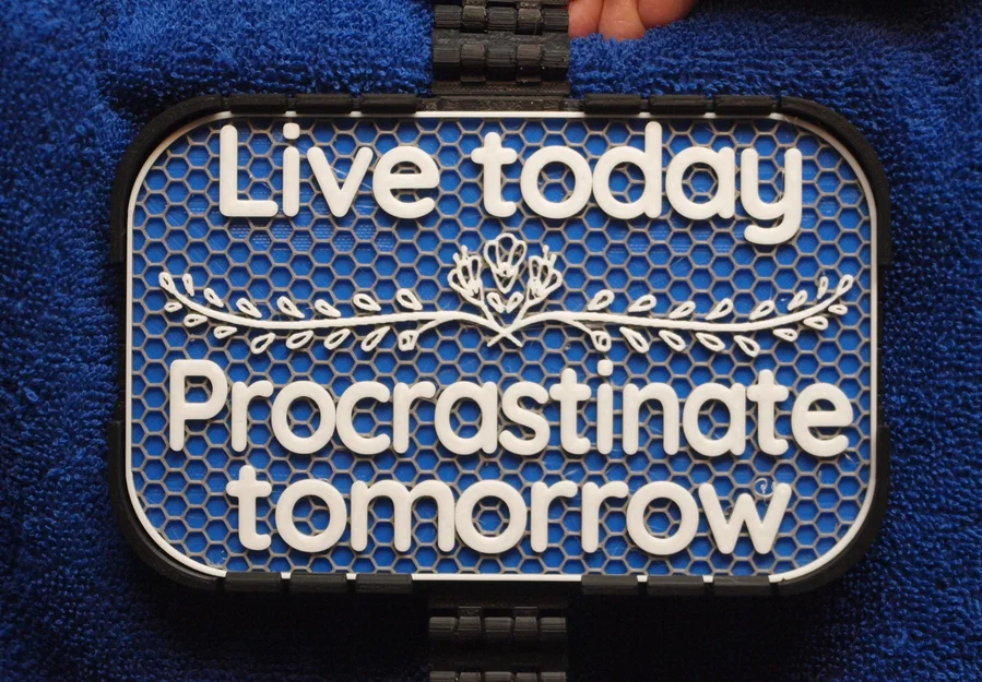 Bảng hiệu "Procrastinate Tomorrow" (Trì hoãn đến ngày mai) - Image 1