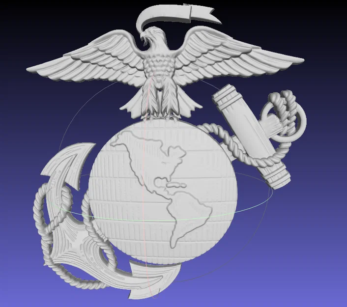 Mô hình in 3D huy hiệu Thủy quân lục chiến Hoa Kỳ (USMC Coat of Arms) - Image 1