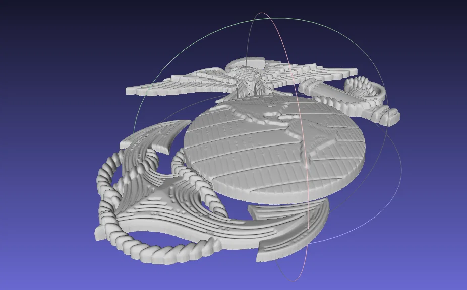 Mô hình in 3D huy hiệu Thủy quân lục chiến Hoa Kỳ (USMC Coat of Arms) - Image 2