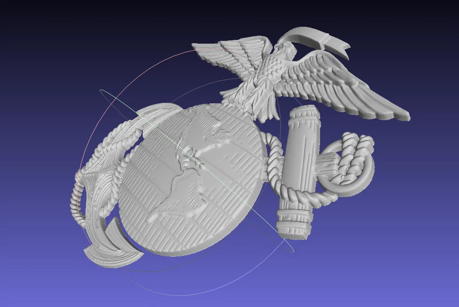 Mô hình in 3D huy hiệu Thủy quân lục chiến Hoa Kỳ (USMC Coat of Arms) - Image 3