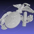 Mô hình in 3D huy hiệu Thủy quân lục chiến Hoa Kỳ (USMC Coat of Arms) - Thumbnail 3