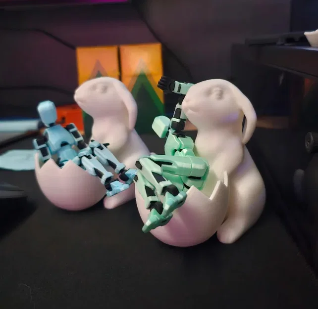 Mô hình in 3D chú thỏ Phục Sinh giữ trứng (Easter Bunny with Egg) độc đáo - Image 1
